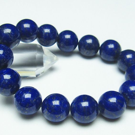 8/30まで値下★希少★14mm【ラピスラズリ】ブレスレット 希少) ラピスラズリ 14mm SAグレード パワーストーン 天然石
