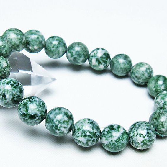 グリーンスポットジャスパー ブレスレット 11mm [T285-1347]