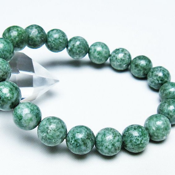 グリーンスポットジャスパー ブレスレット 11mm [T285-1350]