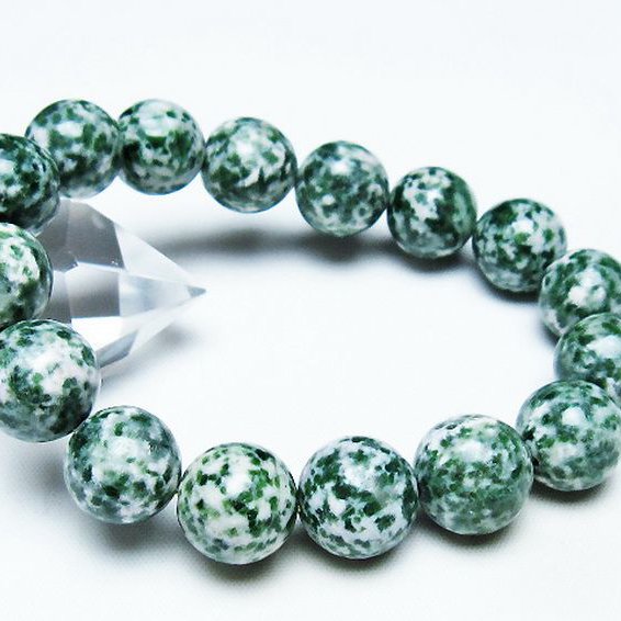 グリーンスポットジャスパー ブレスレット 13mm [T285-1356]