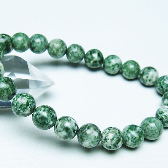 グリーンスポットジャスパー ブレスレット 9mm [T285-1497]