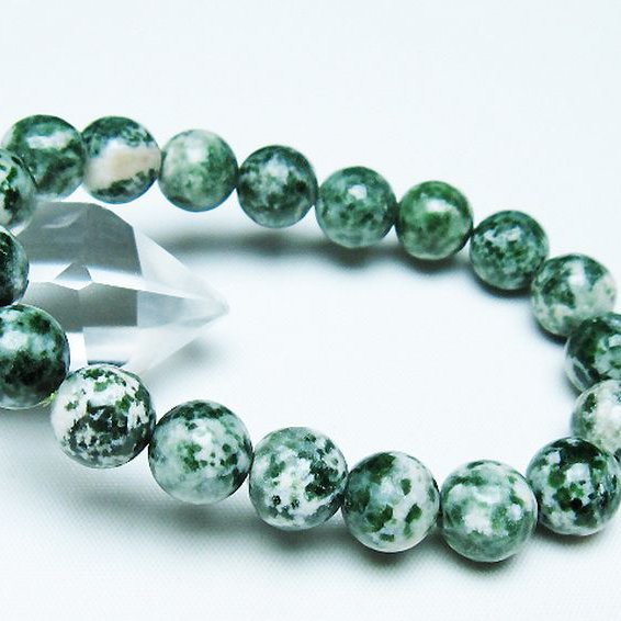 グリーンスポットジャスパー ブレスレット 11mm [T285-1501]