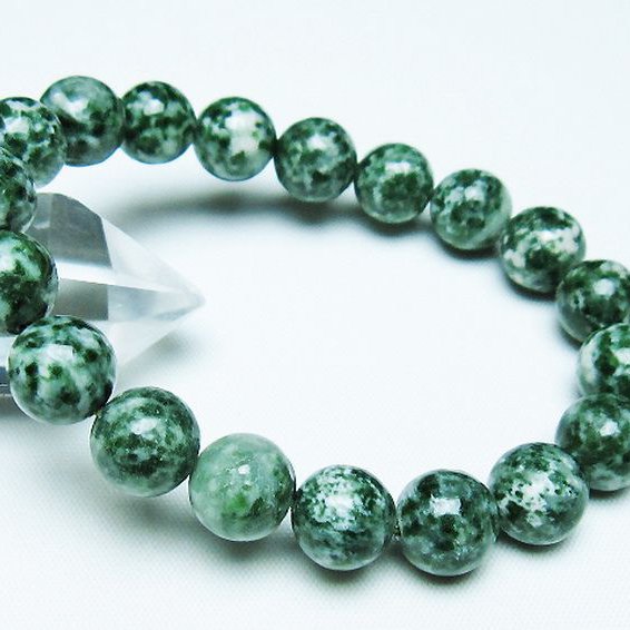 グリーンスポットジャスパー ブレスレット 11mm [T285-1549]