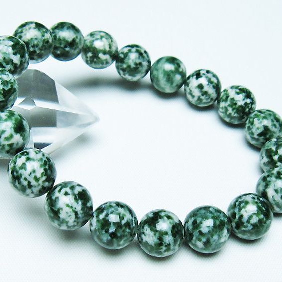 グリーンスポットジャスパー ブレスレット 11mm [T285-1552]