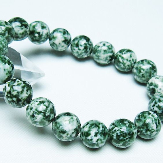 グリーンスポットジャスパー ブレスレット 11mm [T285-1555]