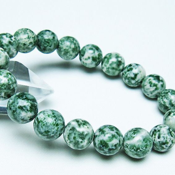 グリーンスポットジャスパー ブレスレット 11mm [T285-1556]