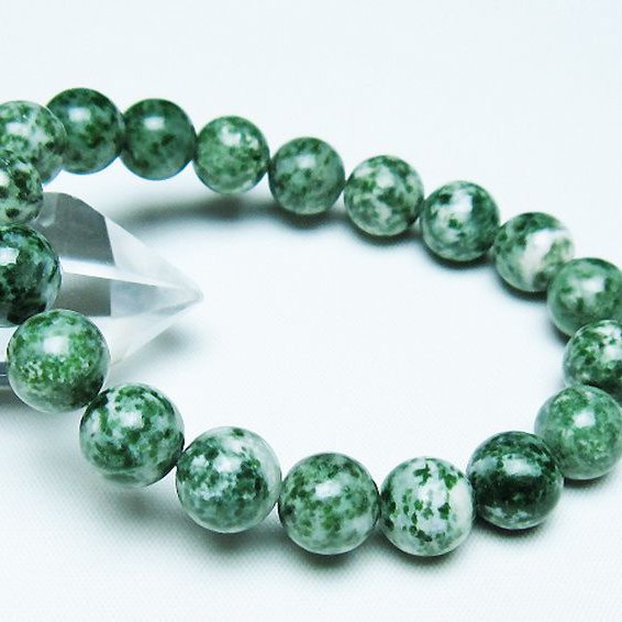 グリーンスポットジャスパー ブレスレット 11mm [T285-1563]