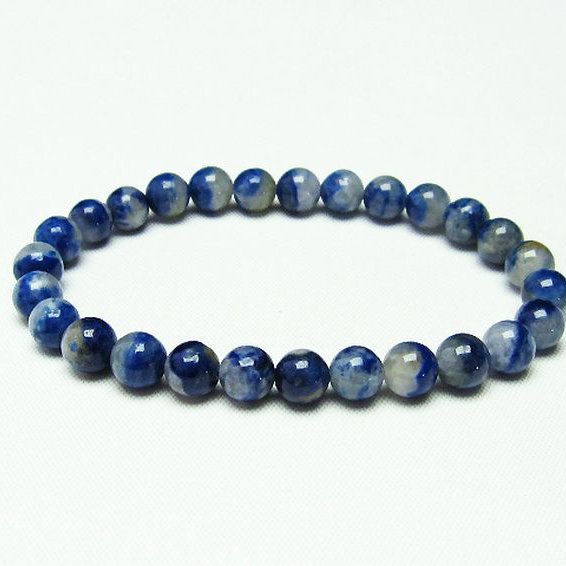 デュモルチェライトインクォーツ ブレスレット 7mm [T286-3182]