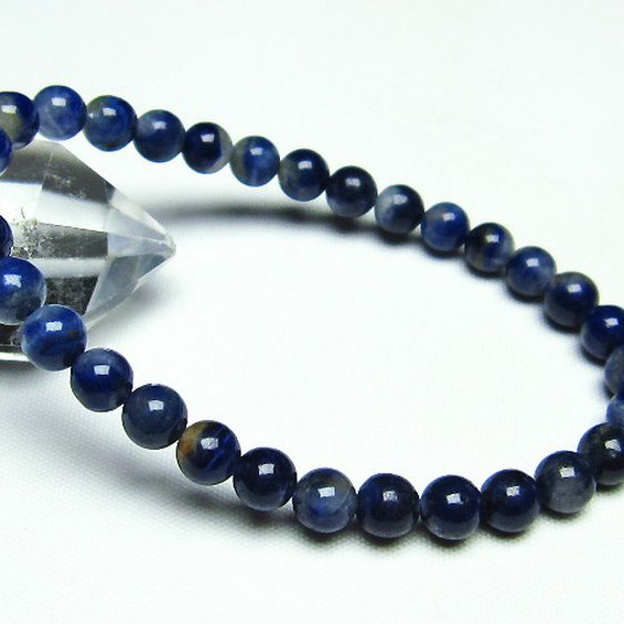 デュモルチェライトインクォーツ  ブレスレット 6mm [T286-3327]