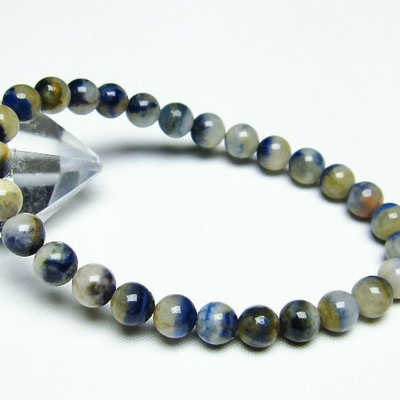 デュモルチェライトインクォーツ ブレスレット 7mm [t286-3430]