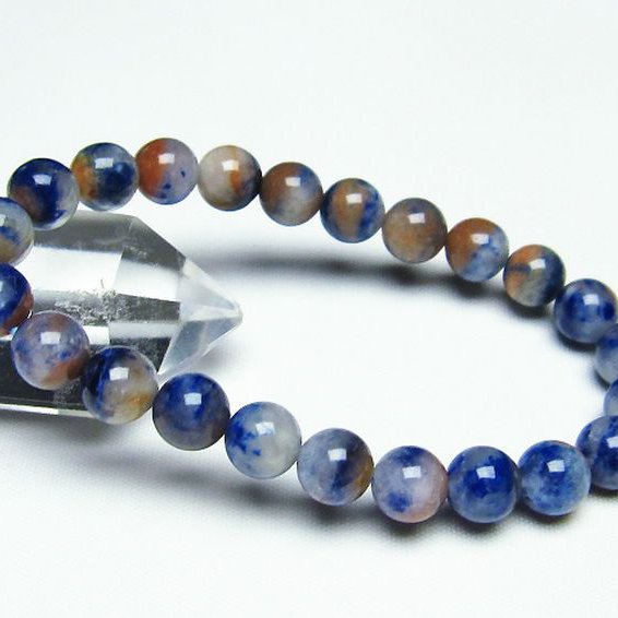 デュモルチェライトインクォーツ ブレスレット 8mm [T286-3443]