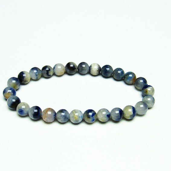 デュモルチェライトインクォーツ  ブレスレット 7mm [T286-3946]