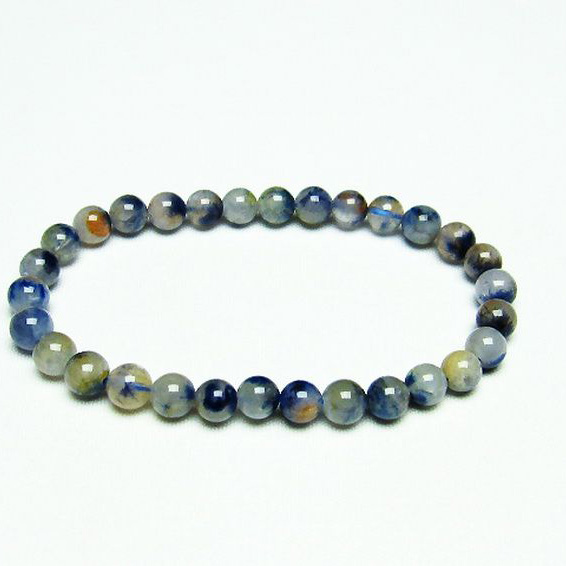 デュモルチェライトインクォーツ  ブレスレット 6mm [T286-3967]