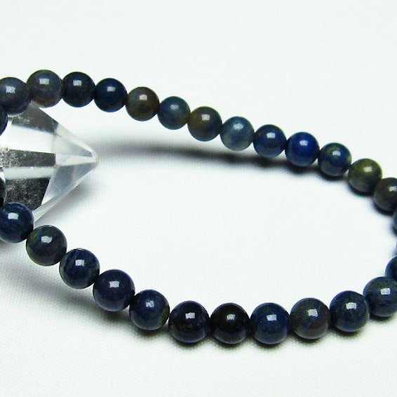 デュモルチェライトインクォーツ ブレスレット 6mm [T286-3968]