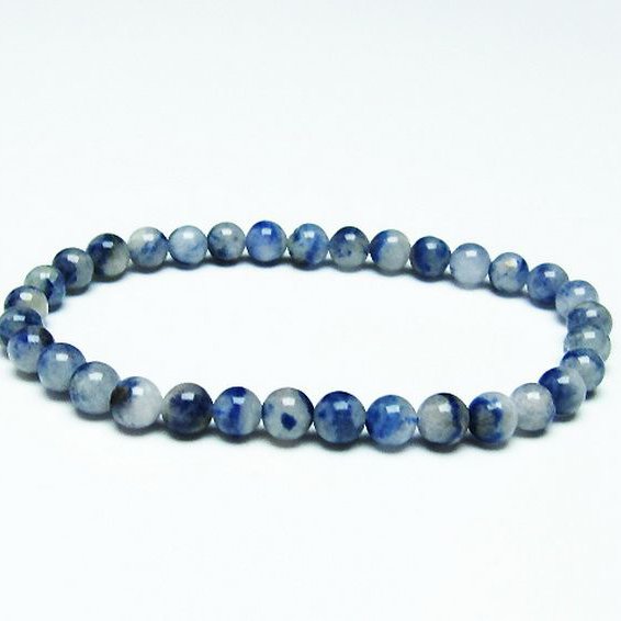 デュモルチェライトインクォーツ ブレスレット 5mm [T286-4083]