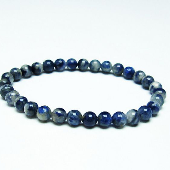 デュモルチェライトインクォーツ  ブレスレット 6mm [T286-4132]