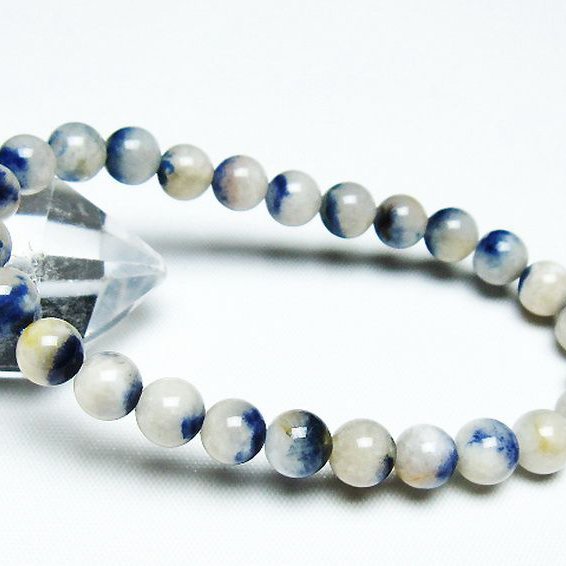 デュモルチェライトインクォーツ ブレスレット 7mm [T286-4298]