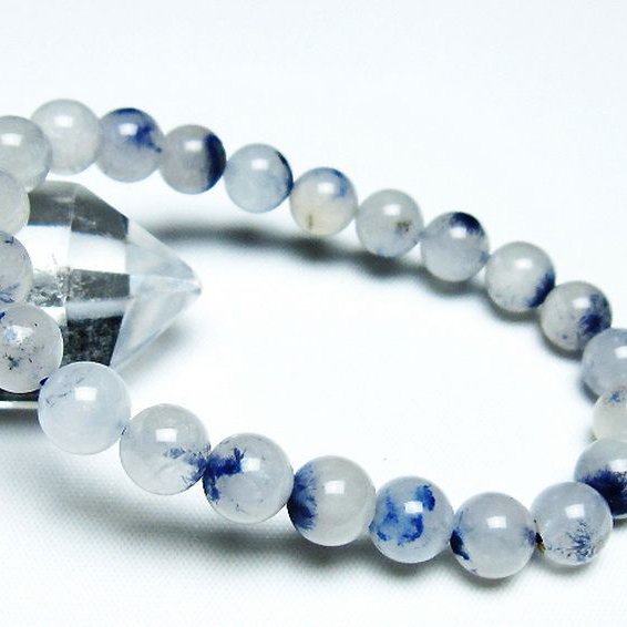 デュモルチェライトインクォーツ ブレスレット 8mm [T286-4306]