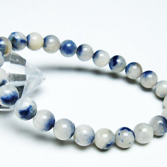 デュモルチェライトインクォーツ ブレスレット 8mm [t286-4309]