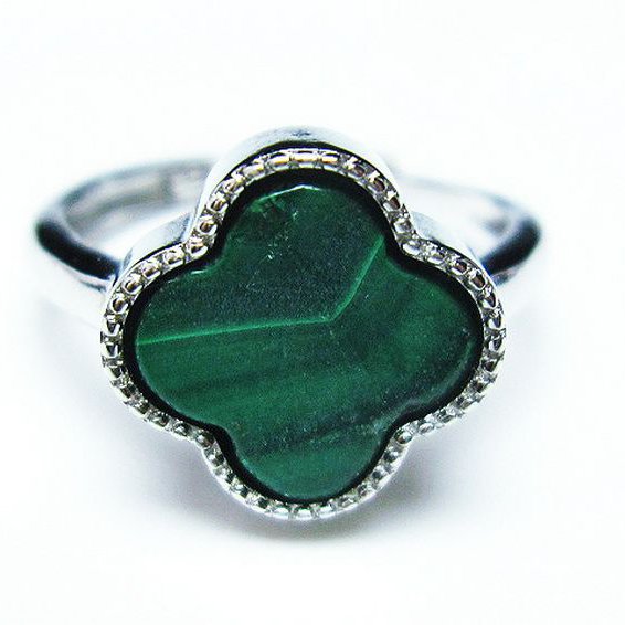 マラカイト 指輪 (13号)[T290-1377]