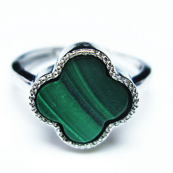 マラカイト 指輪 (14号)[T290-1380]