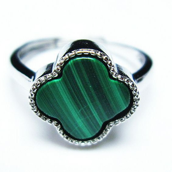 マラカイト 指輪 (15号)[T290-1400]