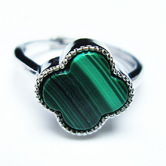 マラカイト 指輪 (14号)[T290-1422]