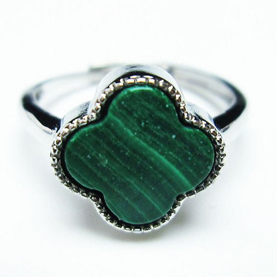 マラカイト 指輪 (14号)[T290-1478]