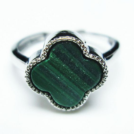 マラカイト 指輪 (15号)[T290-1516]