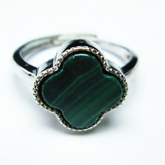 マラカイト 指輪 (14号)[T290-900]