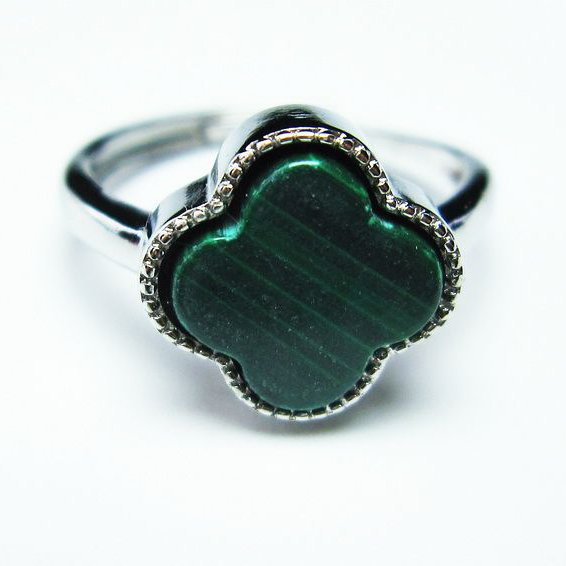 マラカイト 指輪 (15号)[T290-920]