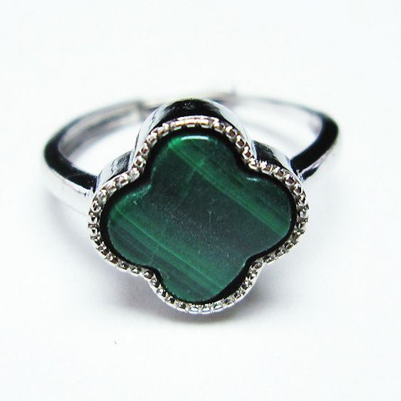 マラカイト 指輪 (15号)[T290-998]