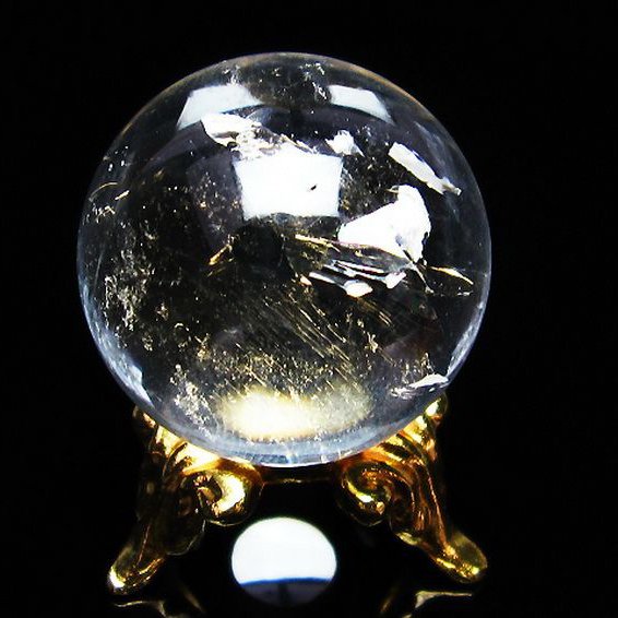 虹入り ヒマラヤ水晶 丸玉 23mm [T294-4985]