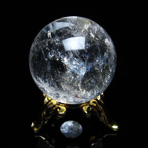 虹入り ヒマラヤ水晶 丸玉 23mm [T294-5452]