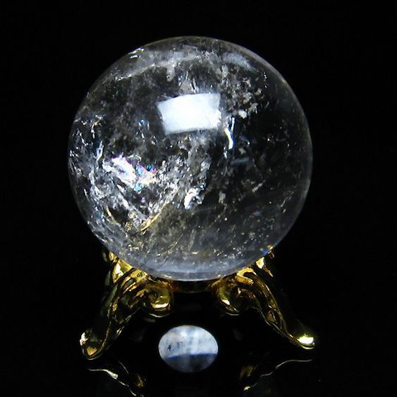 虹入り ヒマラヤ水晶 丸玉 24mm [T294-5454]