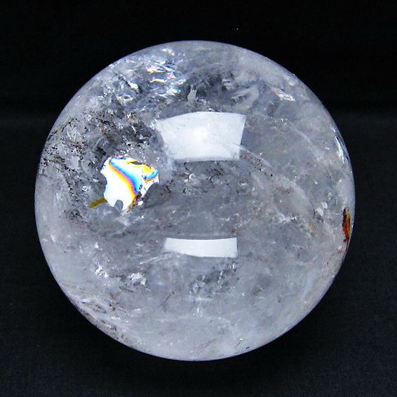 1.1Kg 虹入り ヒマラヤ水晶 丸玉 91mm [T296-2003]