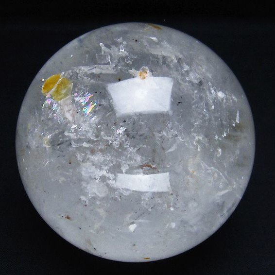 虹入り ヒマラヤ水晶 丸玉 83mm [T296-2441]