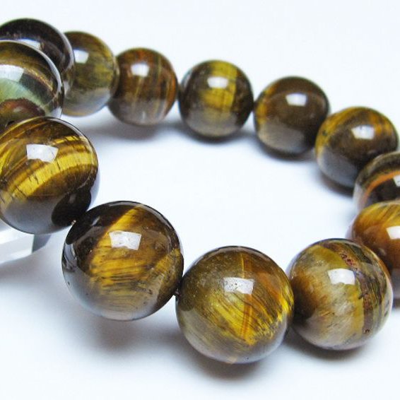 タイガーアイ※黄虎目石 ブレスレット 18mm [t30-14315]