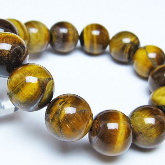 タイガーアイ※黄虎目石 ブレスレット 16mm [t30-14321]