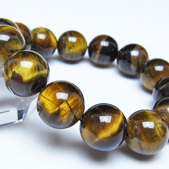 タイガーアイ※黄虎目石 ブレスレット 16mm [t30-14325]