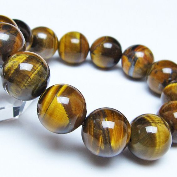 タイガーアイ※黄虎目石 ブレスレット 16mm [t30-14330]