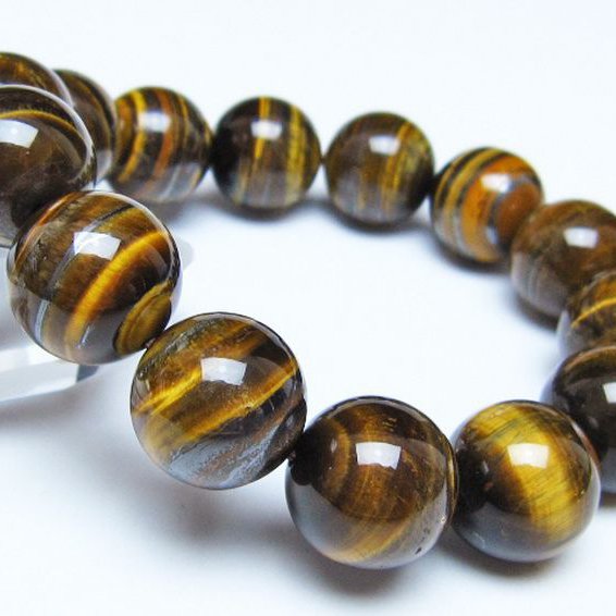 タイガーアイ※黄虎目石 ブレスレット 16mm [t30-14333]