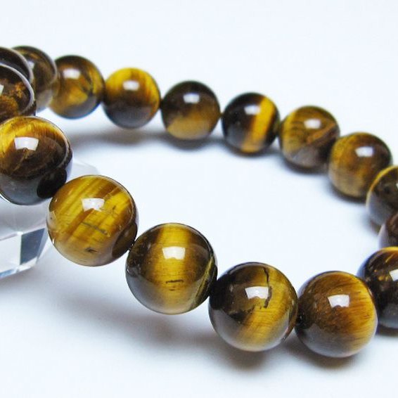 タイガーアイ※黄虎目石 ブレスレット 12mm [t30-14381]