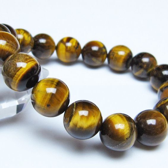 タイガーアイ※黄虎目石 ブレスレット 12mm [t30-14385]