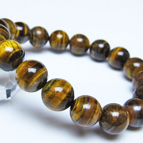 タイガーアイ※黄虎目石 ブレスレット 12mm [t30-14388]