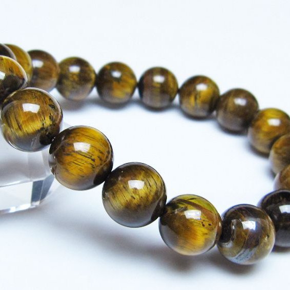 タイガーアイ※黄虎目石 ブレスレット 12mm [t30-14396]