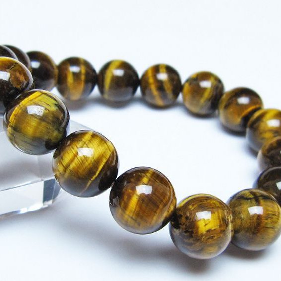 タイガーアイ※黄虎目石 ブレスレット 12mm [t30-14397]