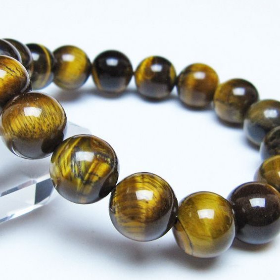 タイガーアイ※黄虎目石 ブレスレット 13mm [t30-14417]