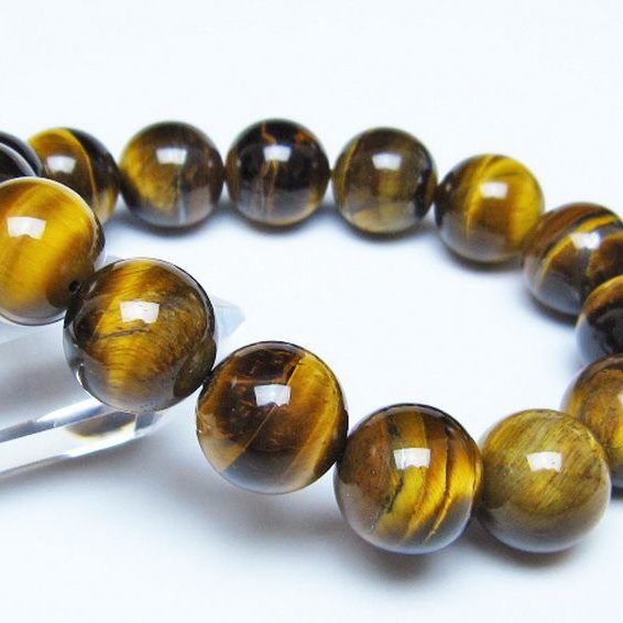タイガーアイ※黄虎目石 ブレスレット 16mm [t30-14434]