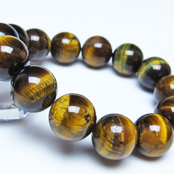 タイガーアイ※黄虎目石 ブレスレット 17mm [t30-14439]